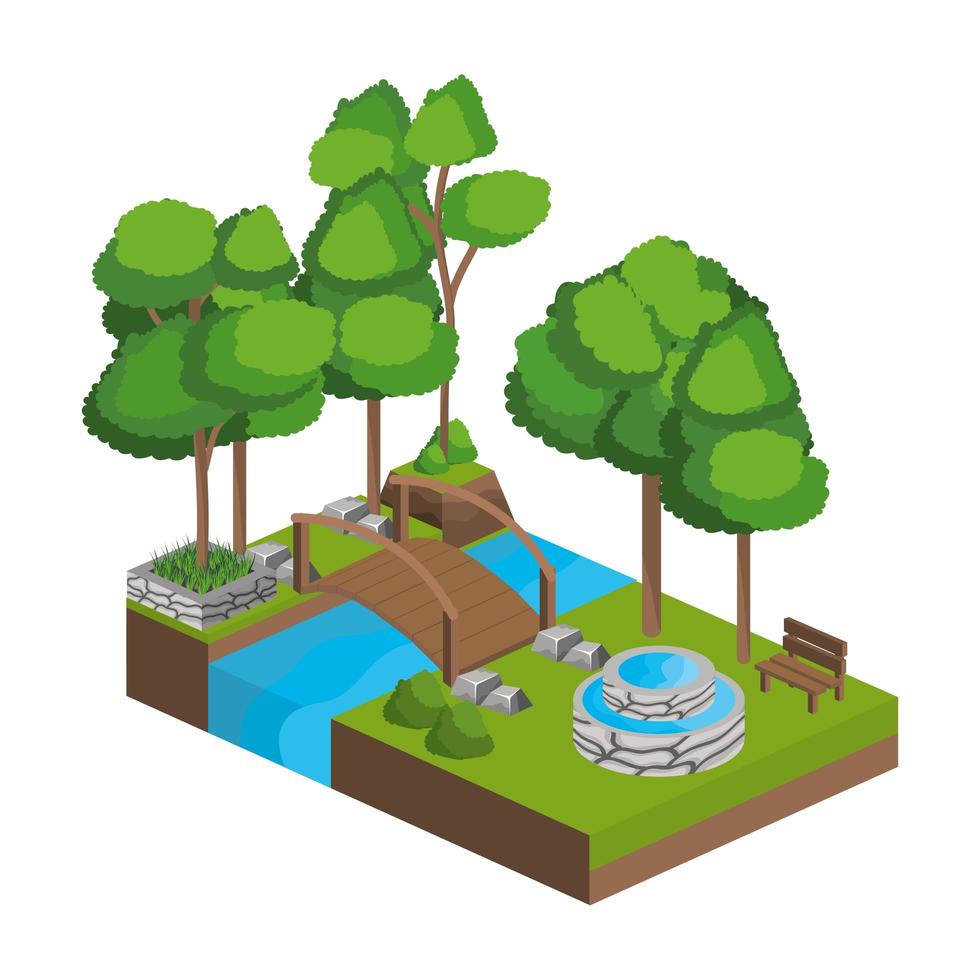 Isometric trees and river design  vector