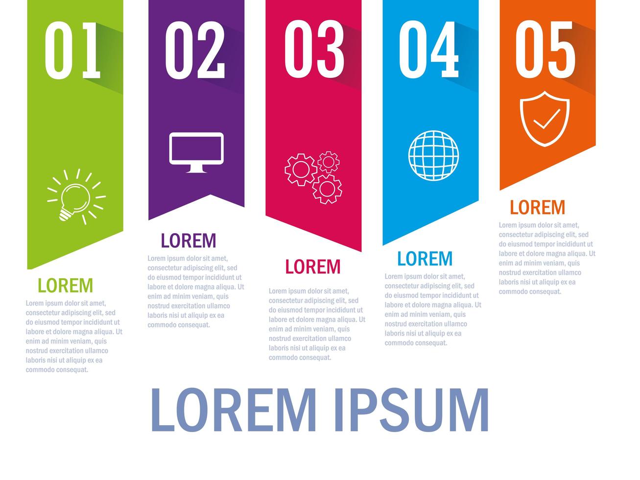 Infographic with business icons vector
