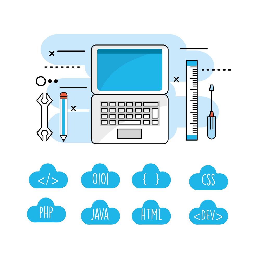 Programming and coding technology  vector