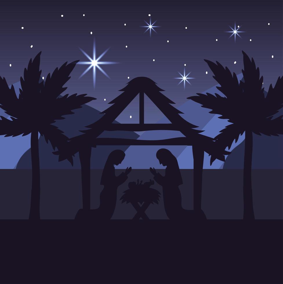 diseño de la natividad de jesús vector