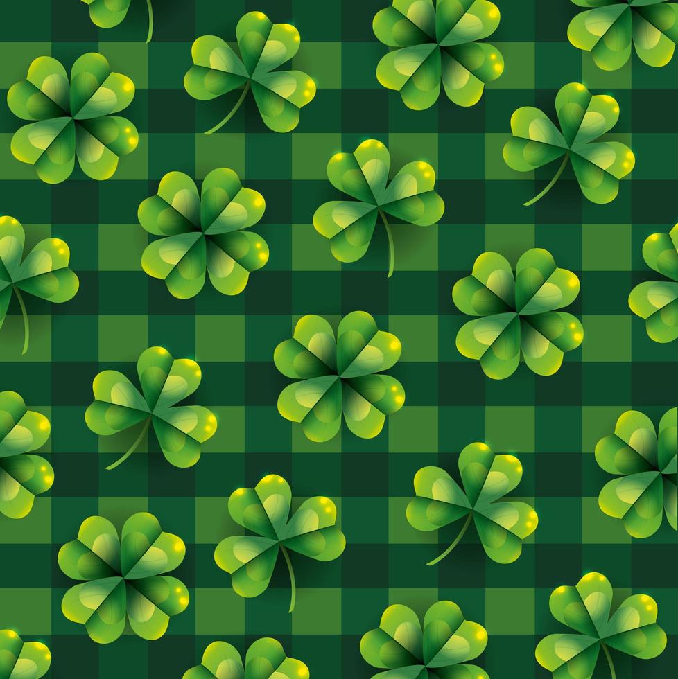 Clover leaves pattern background vector