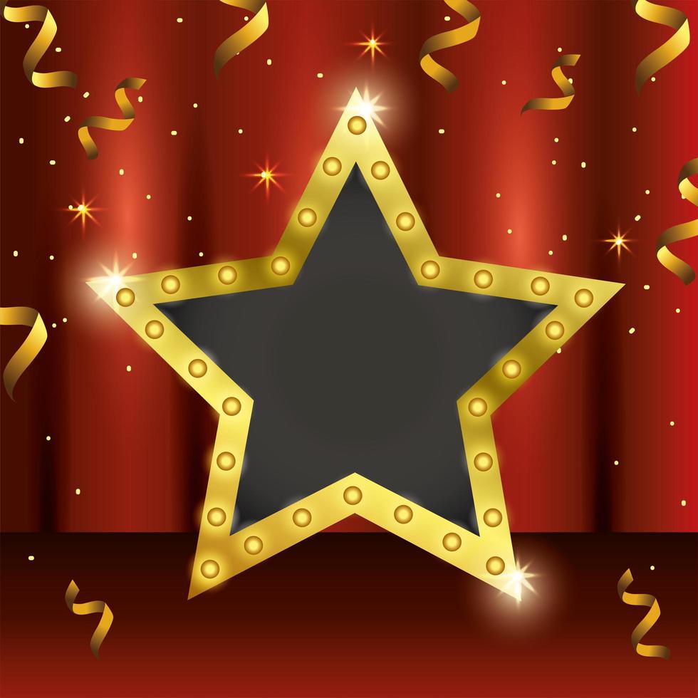 Award celebration template design with star vector