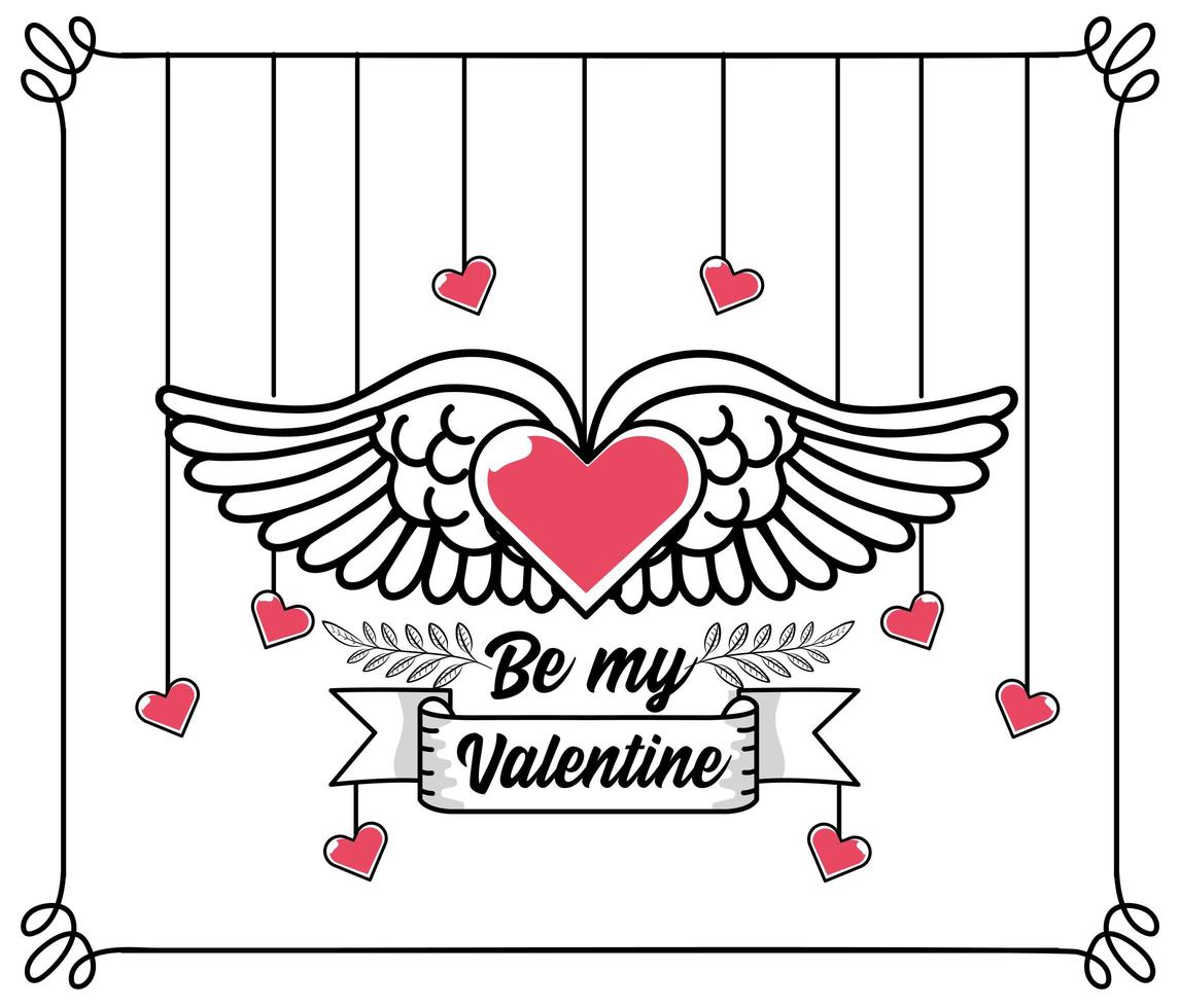 Valentines day heart design vector