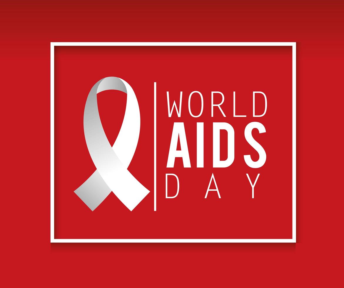 banner de prevención del día mundial del sida vector