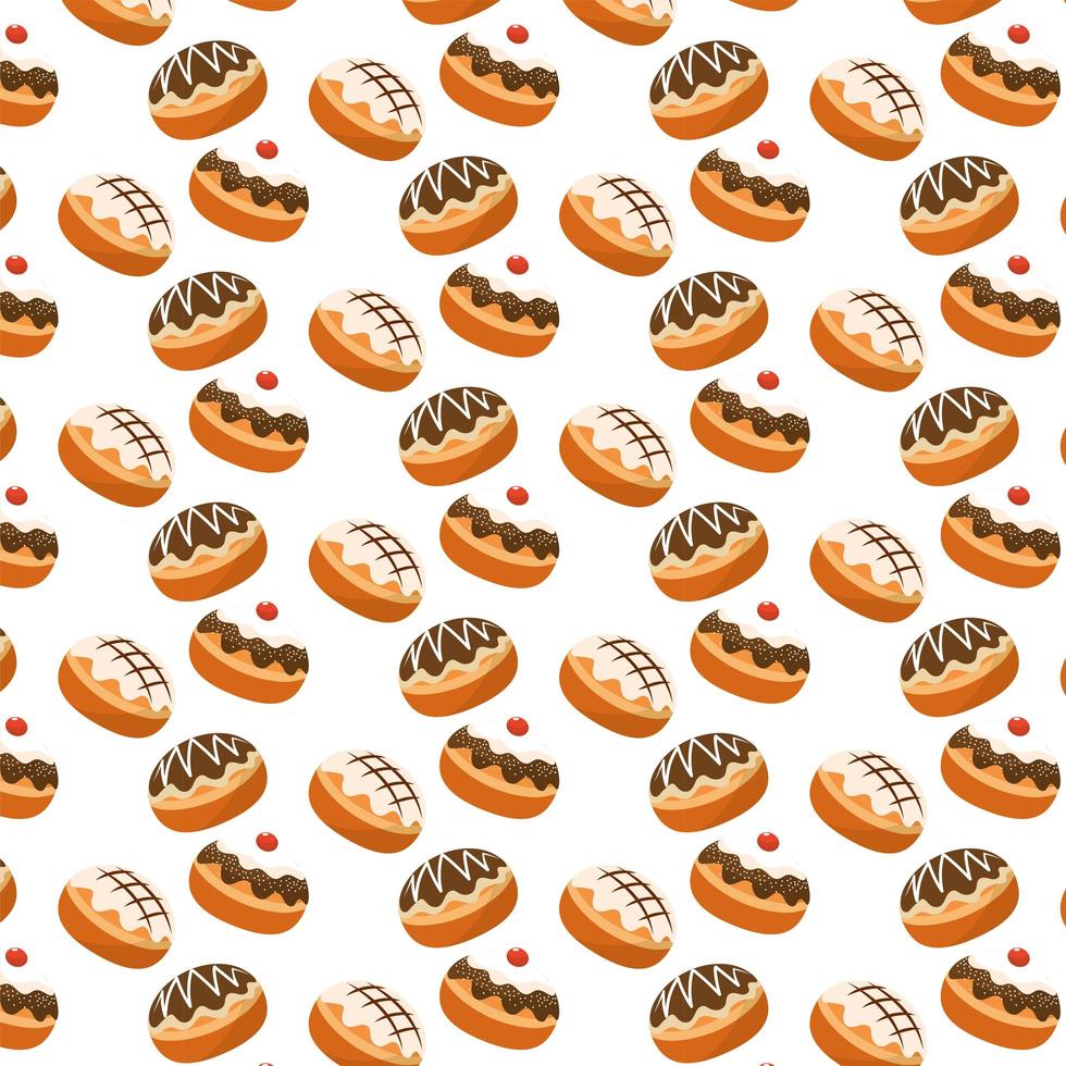 Pastry pattern background vector