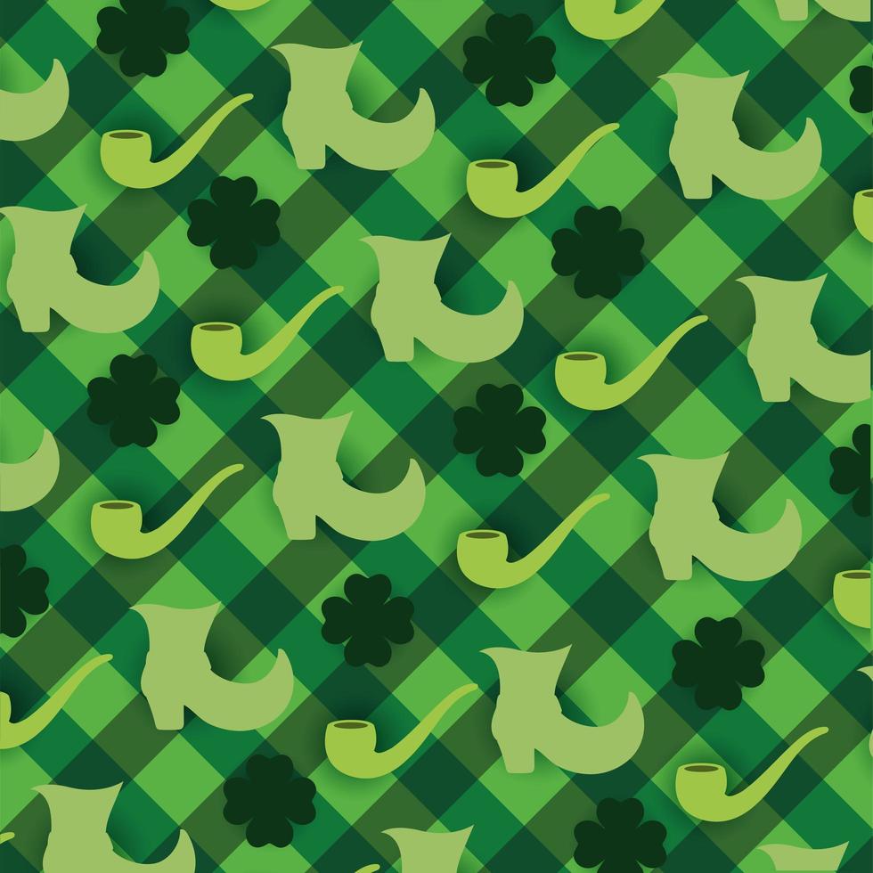 St. Patrick day elements pattern background vector