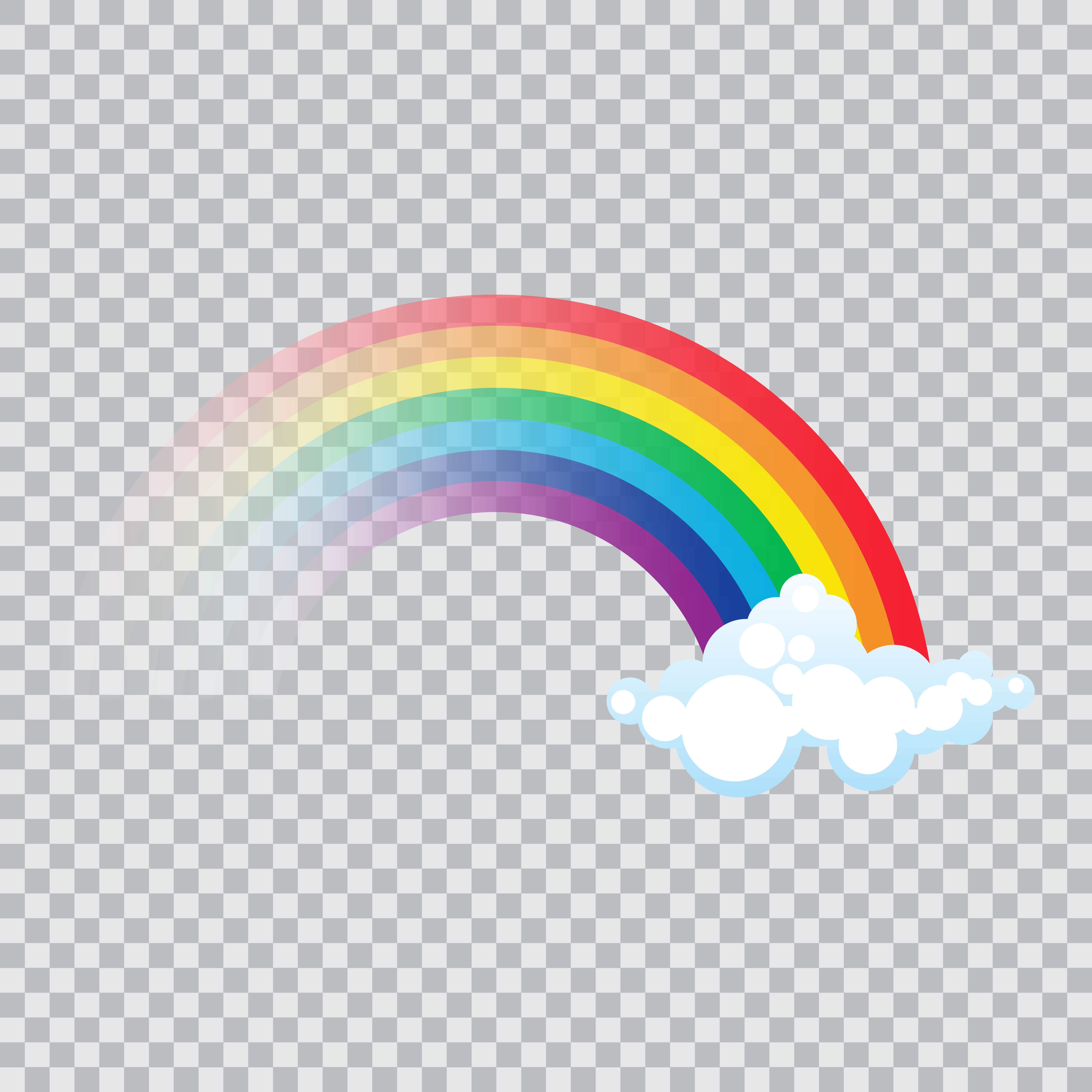 Download Fading rainbow with clouds 1312408 - Download Free Vectors, Clipart Graphics & Vector Art