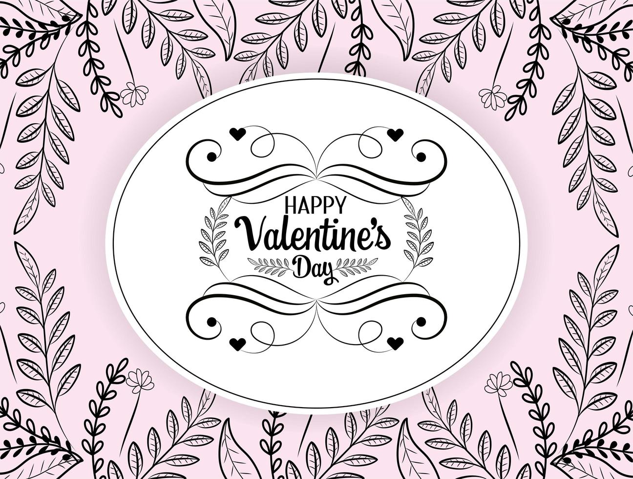 Bohemian Valentines day greeting card vector