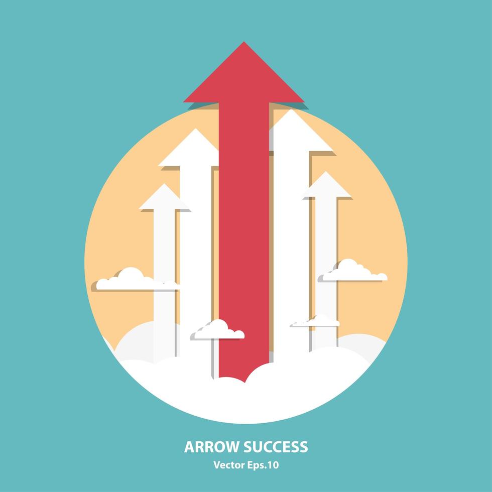 Color arrow business vector