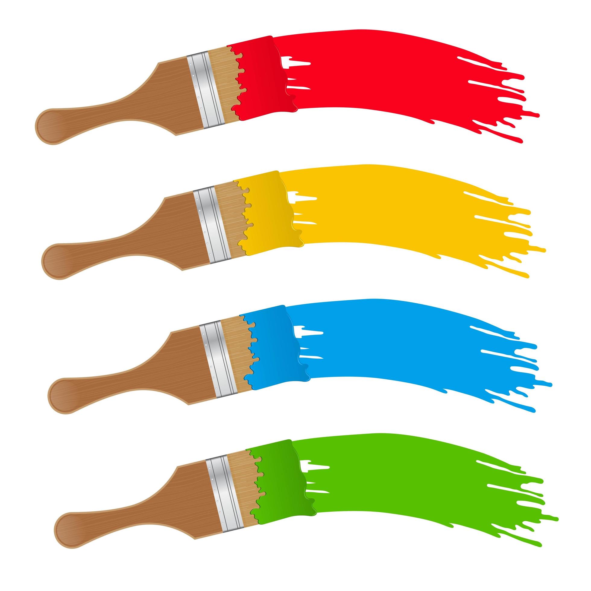 Paint brush set 1312426 Vector Art at Vecteezy