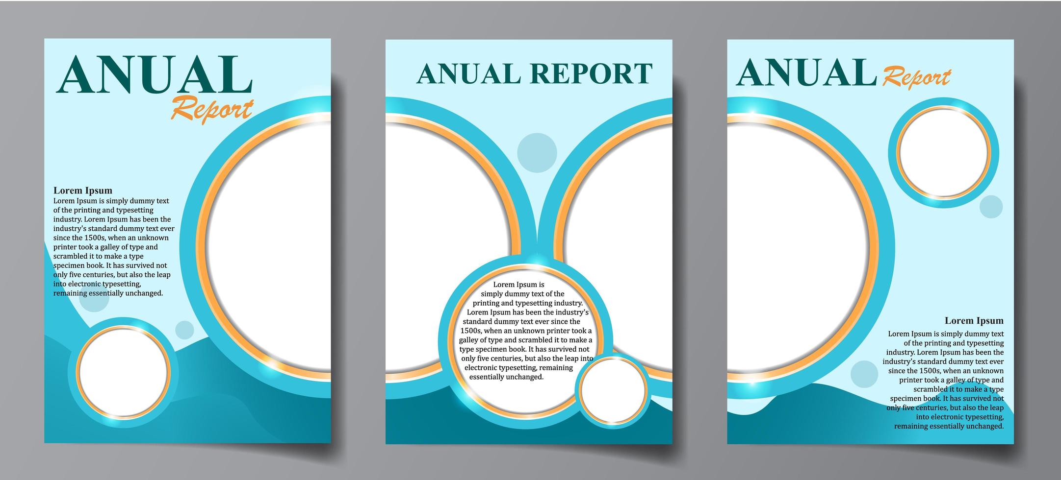 Set of annual reports vector