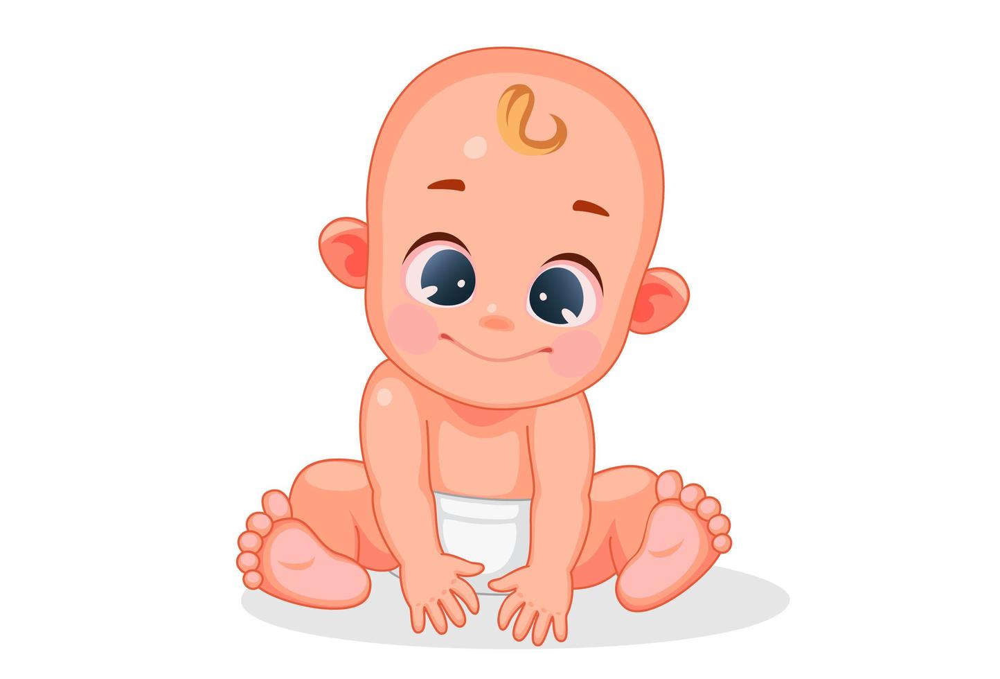 Cute baby with different expression vector