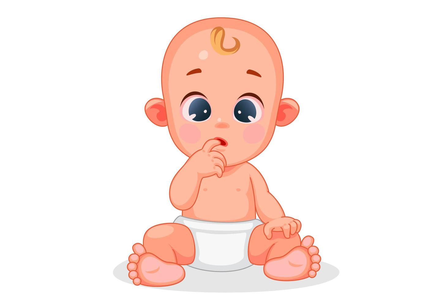 Cute baby with different expression vector