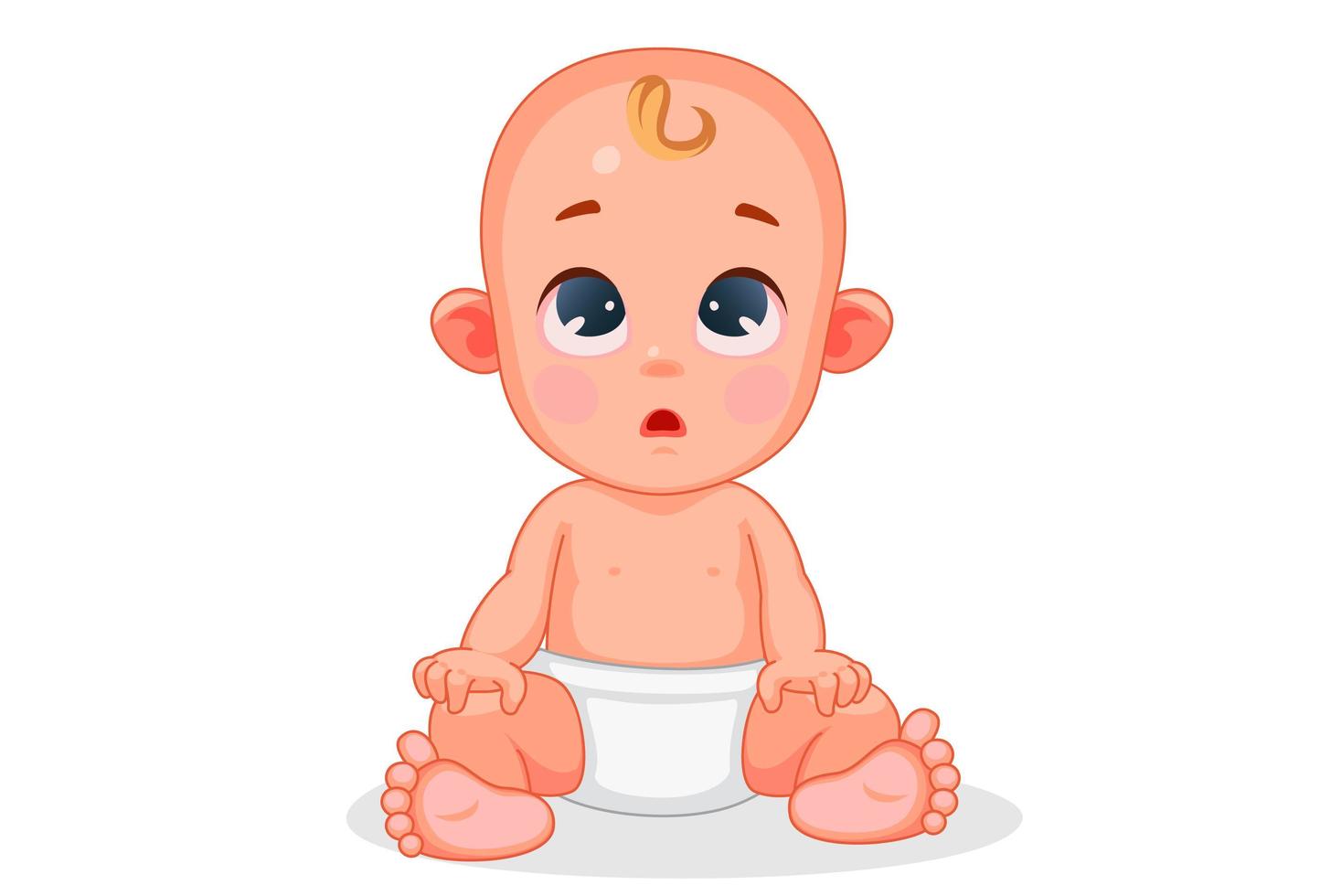 Cute baby with different expression vector