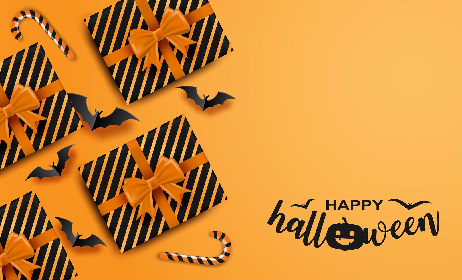 tarjeta de feliz halloween vector