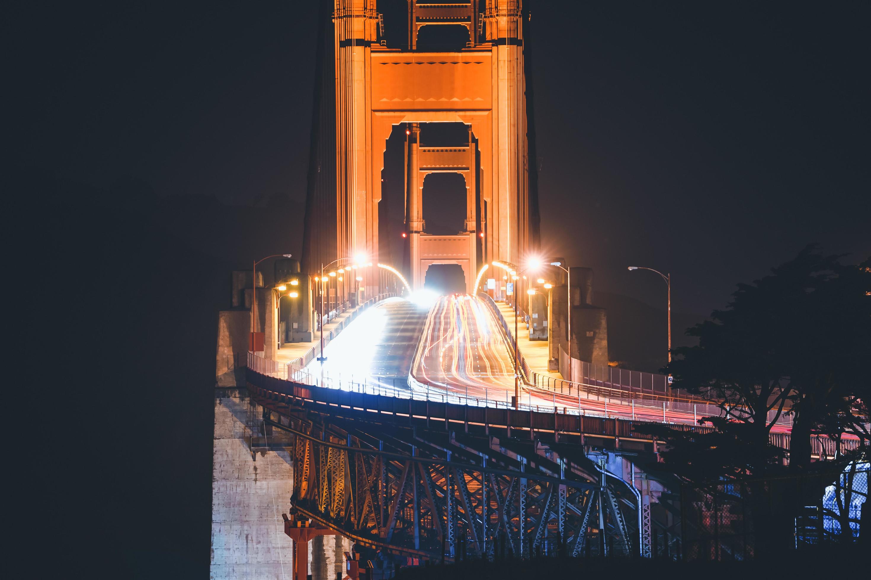 Time-lapse photo of Golden Gate Bridge, San Francisco 1312790 Stock