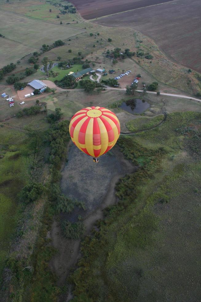 Red and yellow hot air balloon photo