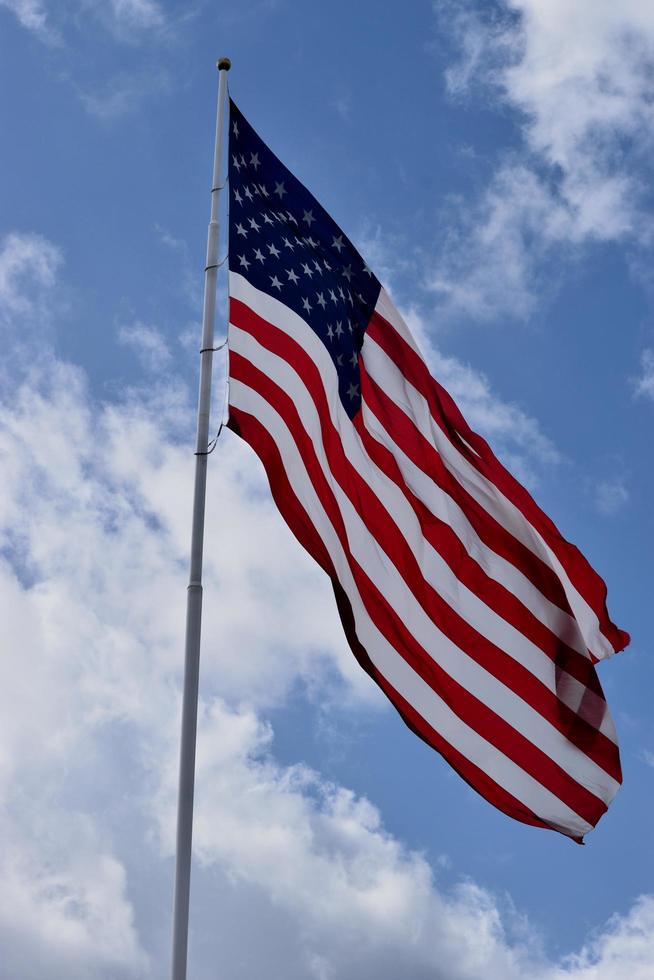 Waving American flag photo