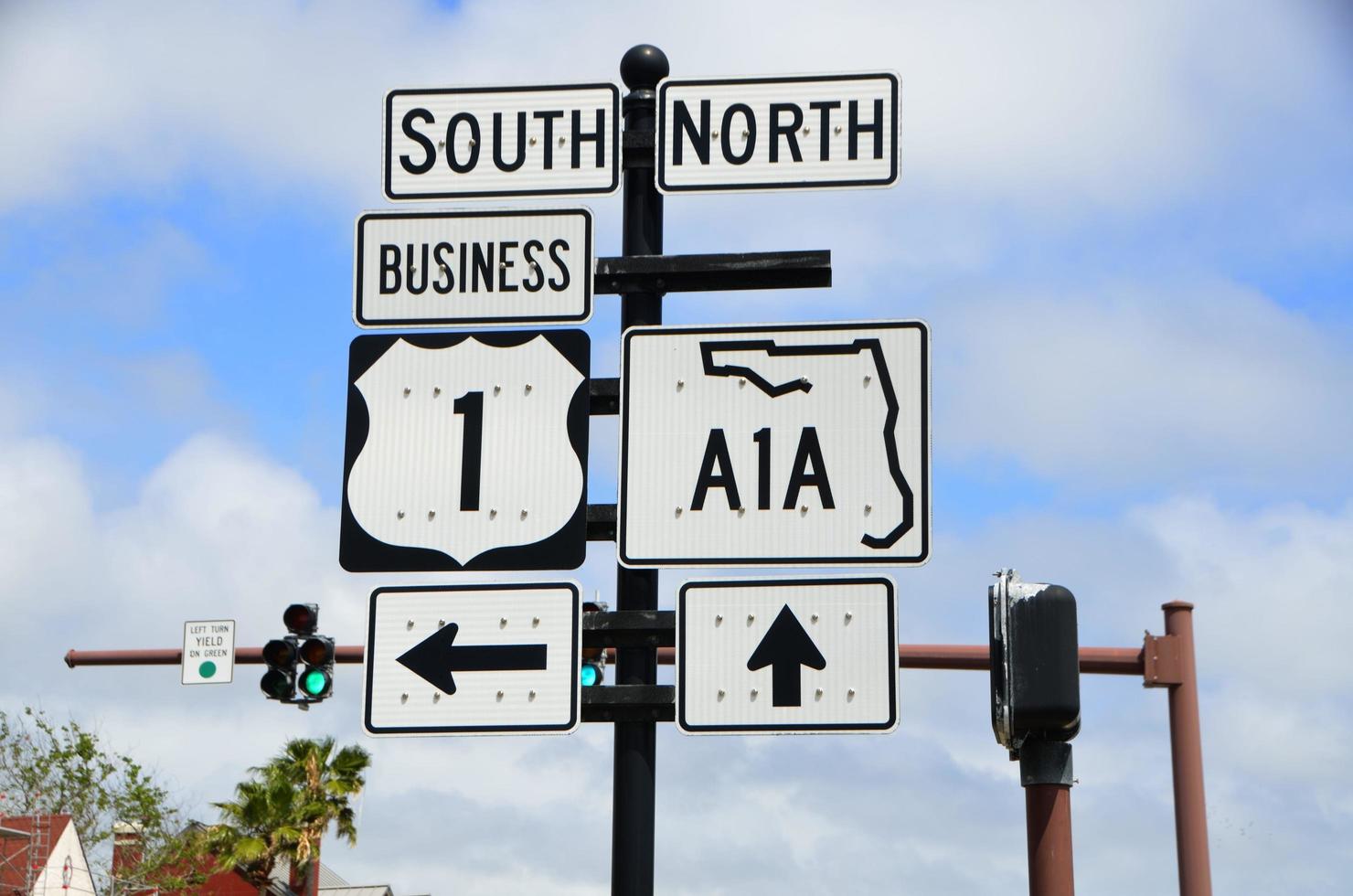 señal de tráfico a1a en florida foto