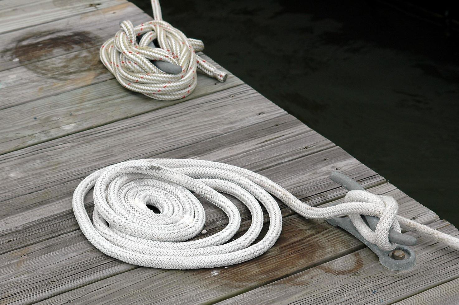 Boat mooring on the pier photo