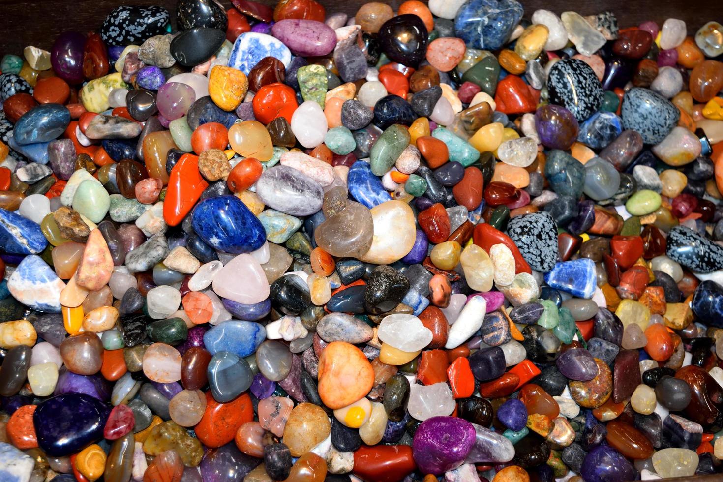 Colorful shiny pebbles photo
