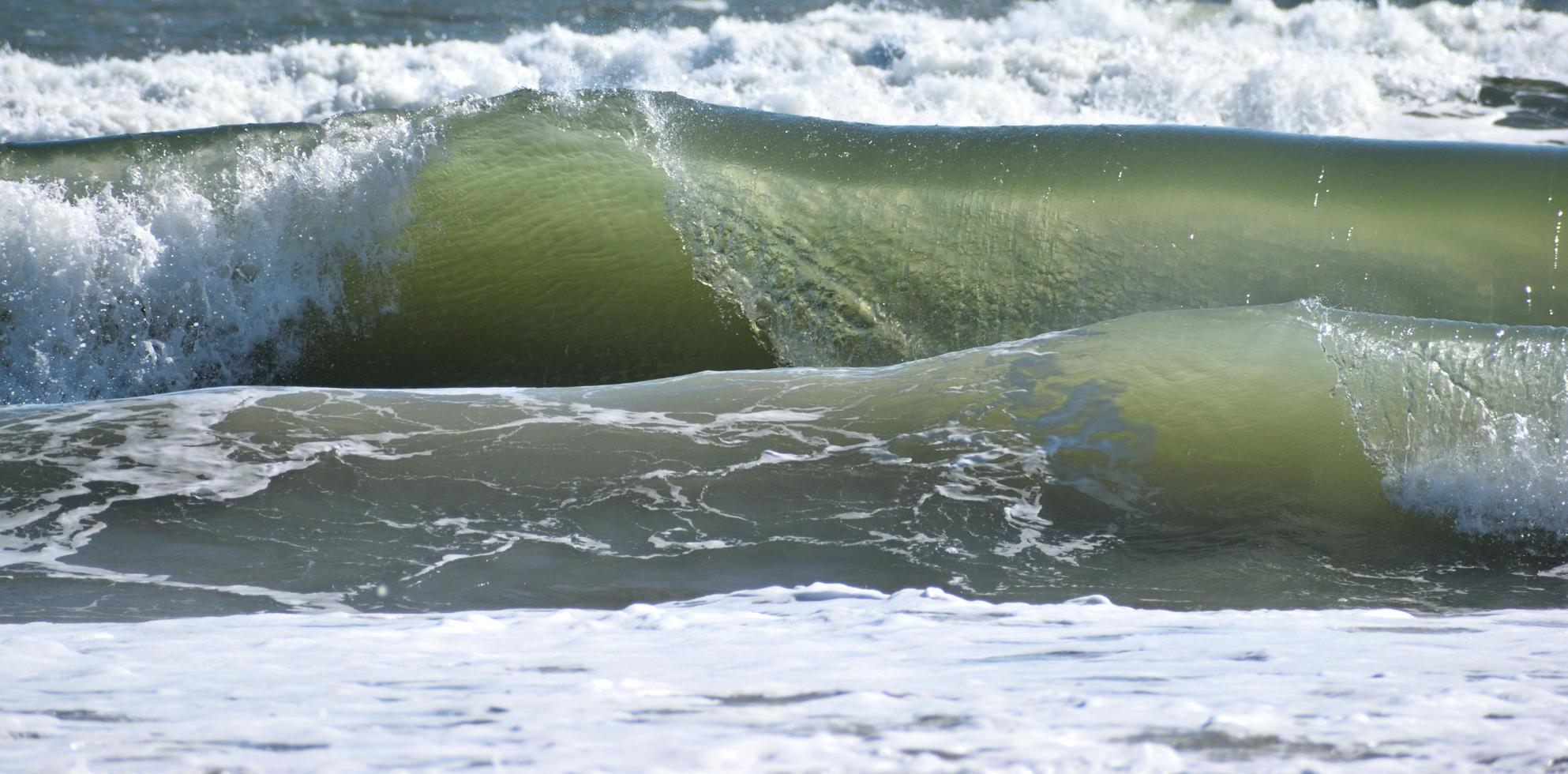 Ocean waves at the beach photo