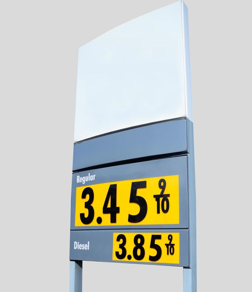 signo de precio de gas foto