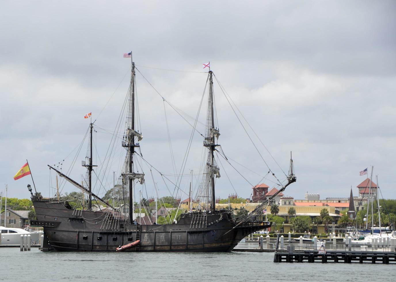 Old galleon ship photo