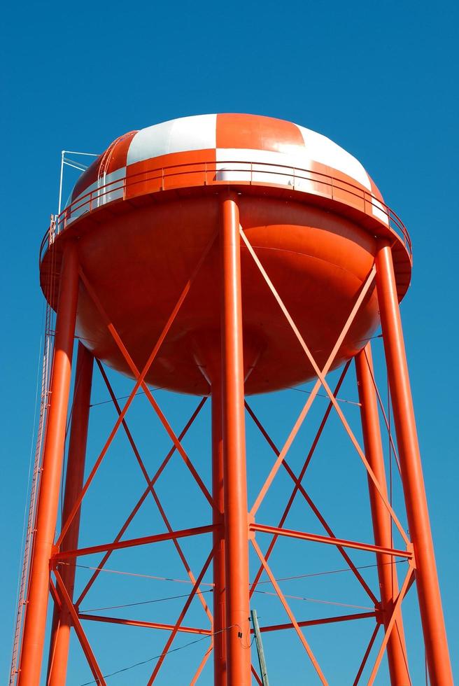 Red water tower photo