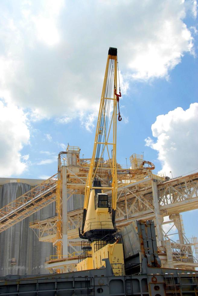 Crane in a ship yard photo