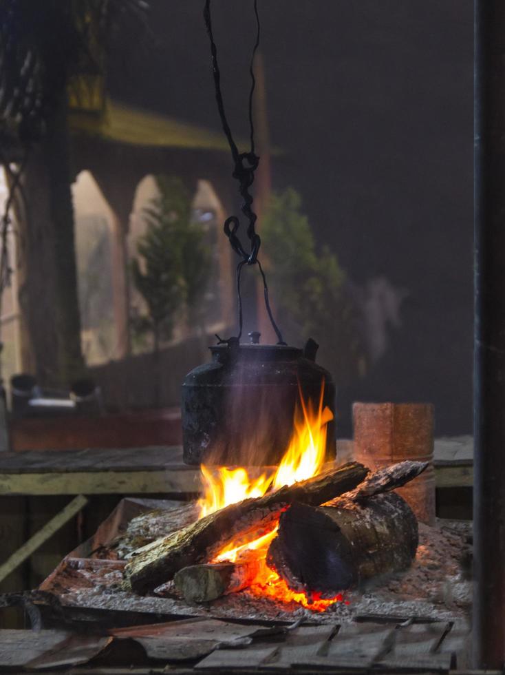 Making tea in nature photo