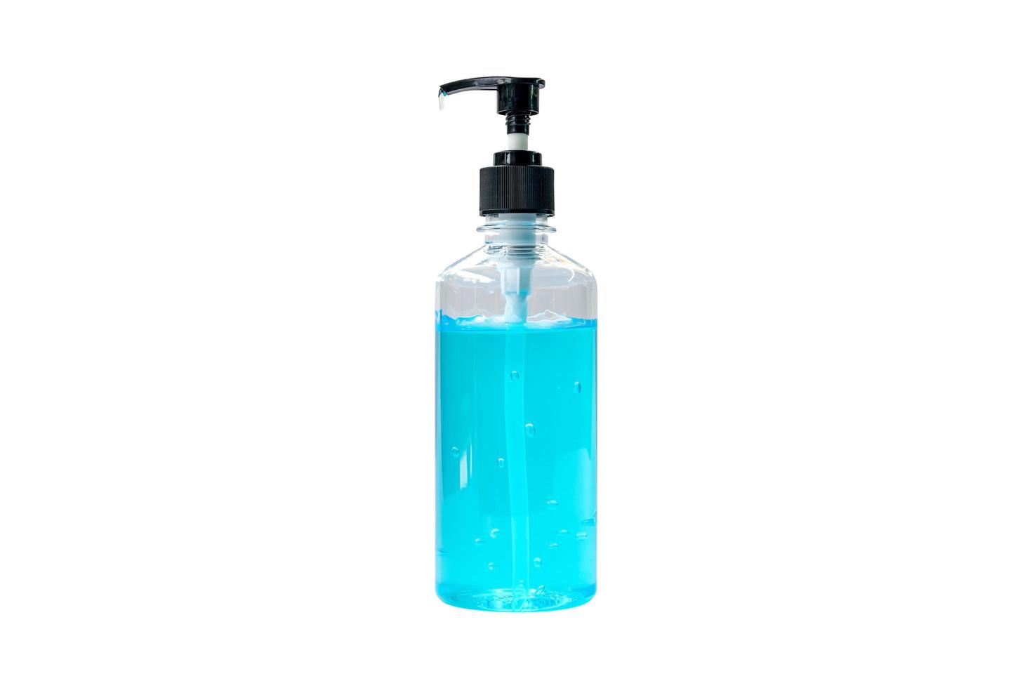 Hand sanitizer bottle on a white background photo