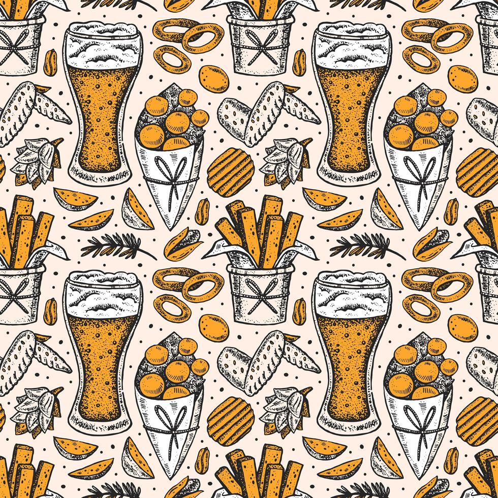 Oktoberfest seamless pattern, texture vector