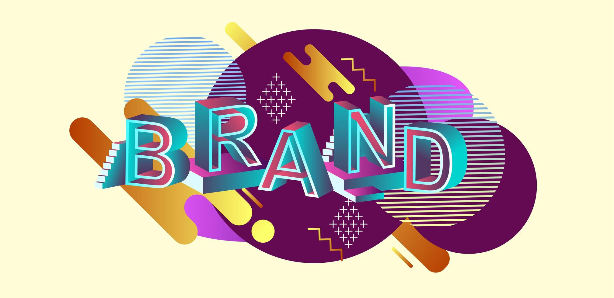 Brand modern concept web header vector