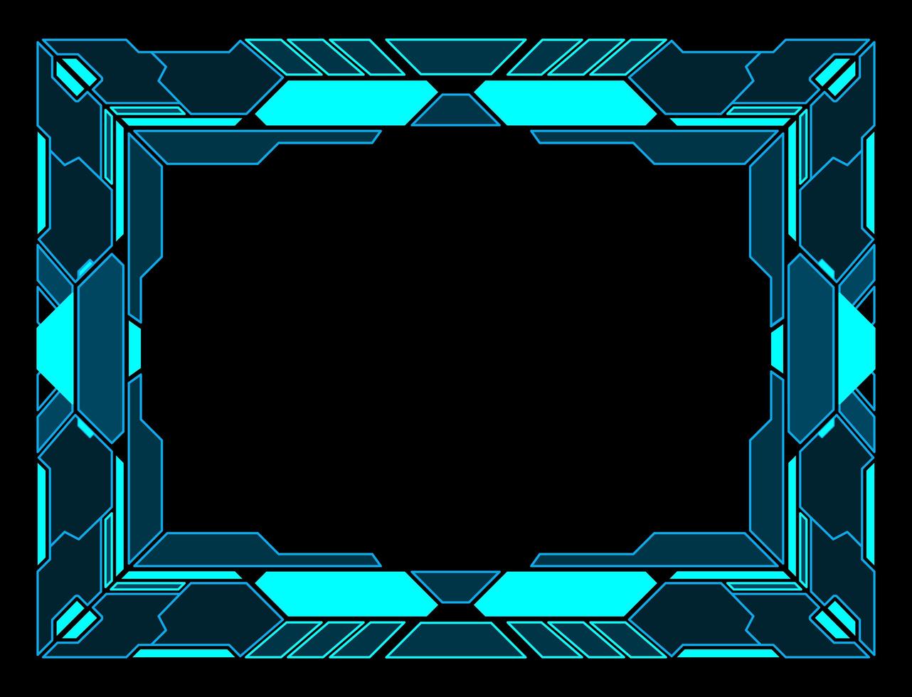 Abstract technology interface hud frame vector