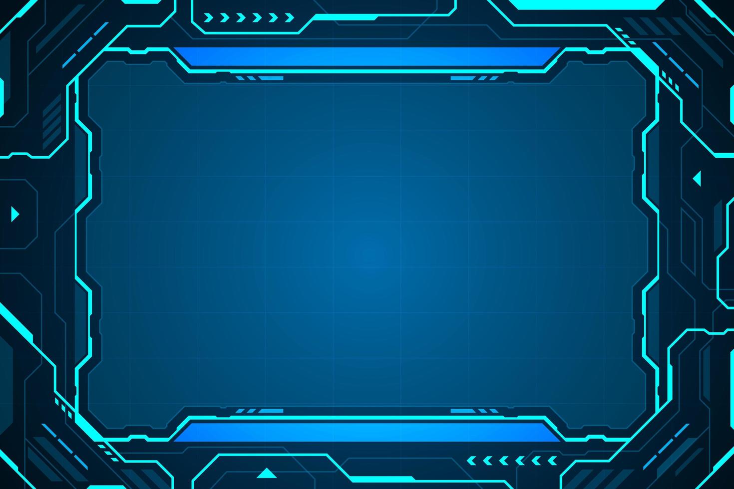 Abstract technology interface hud frame vector