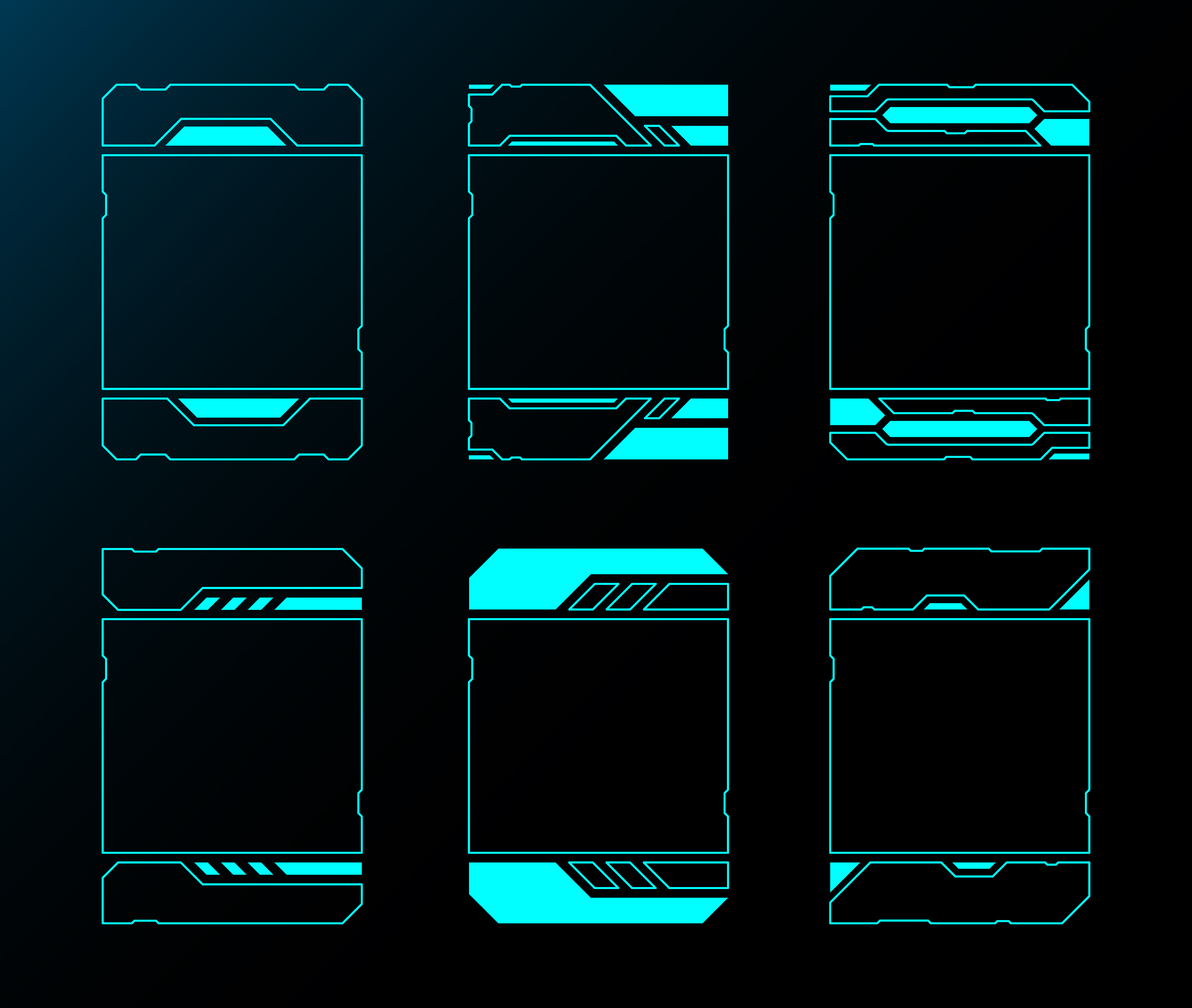 Download Technology future interface hud vertical frame set 1313760 ...