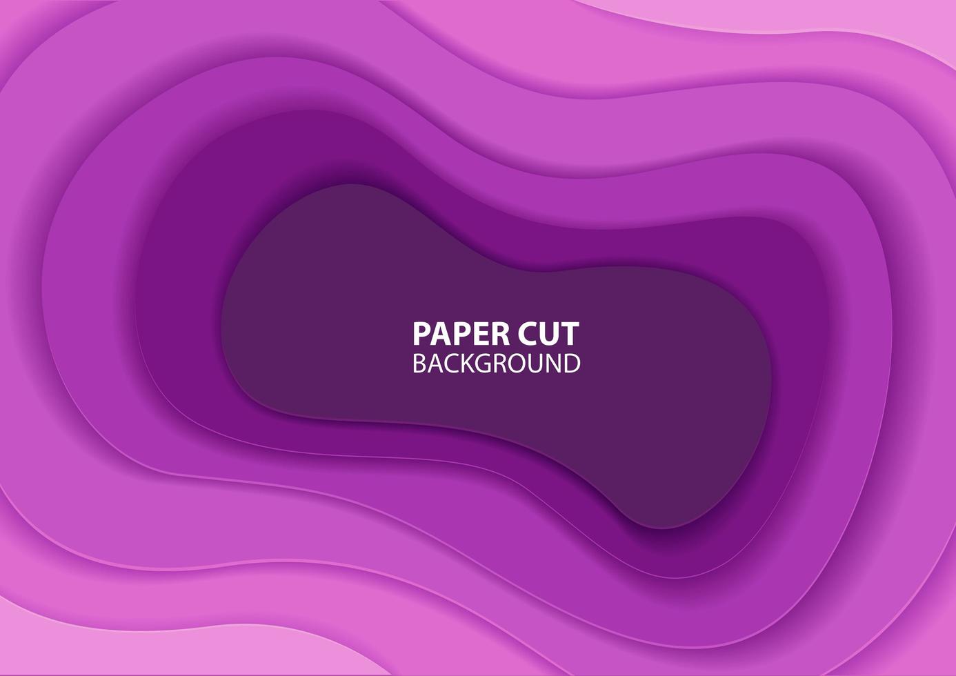 Gradient purple paper cut layer design vector