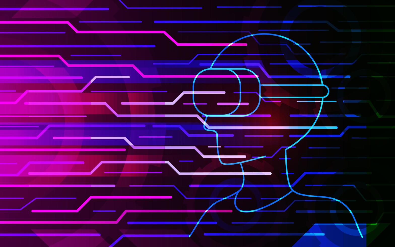 Abstract virtual reality technology future interface hud vector