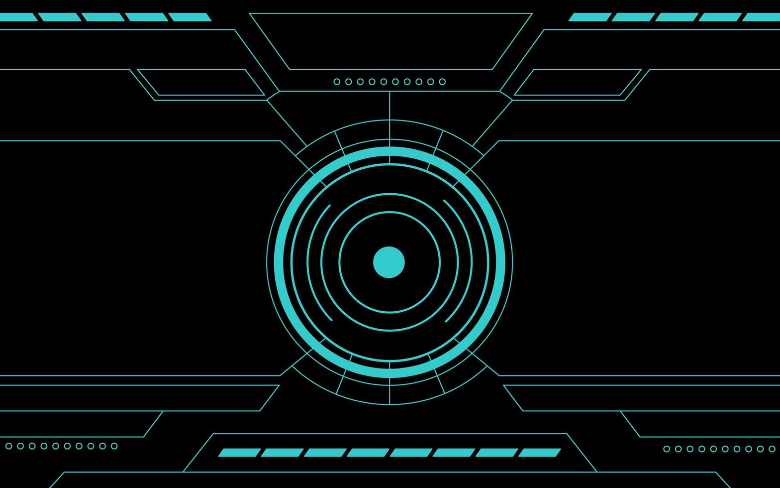 Blue control panel abstract technology interface hud vector