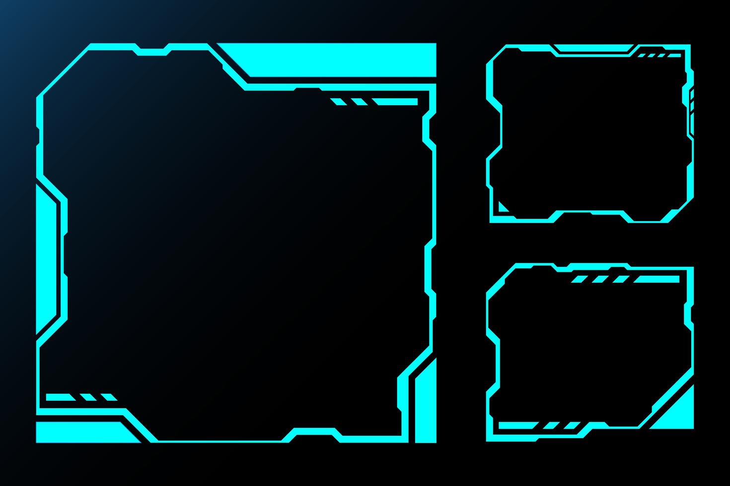 Technology future interface hud frame set vector