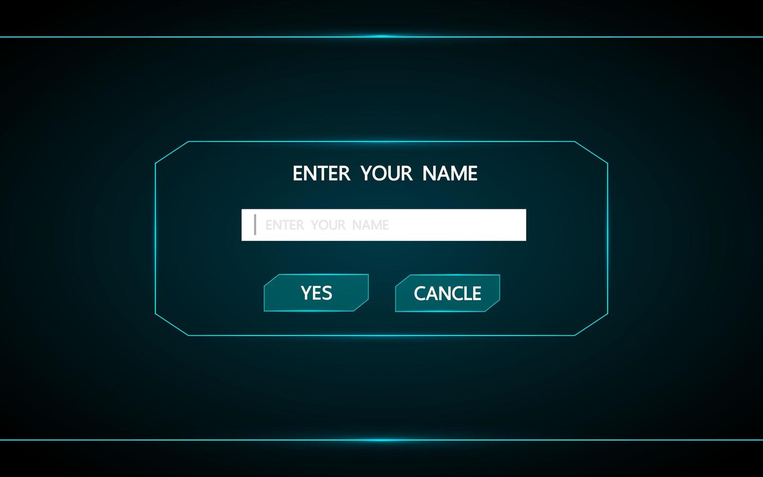 Button to enter your name in the game vector