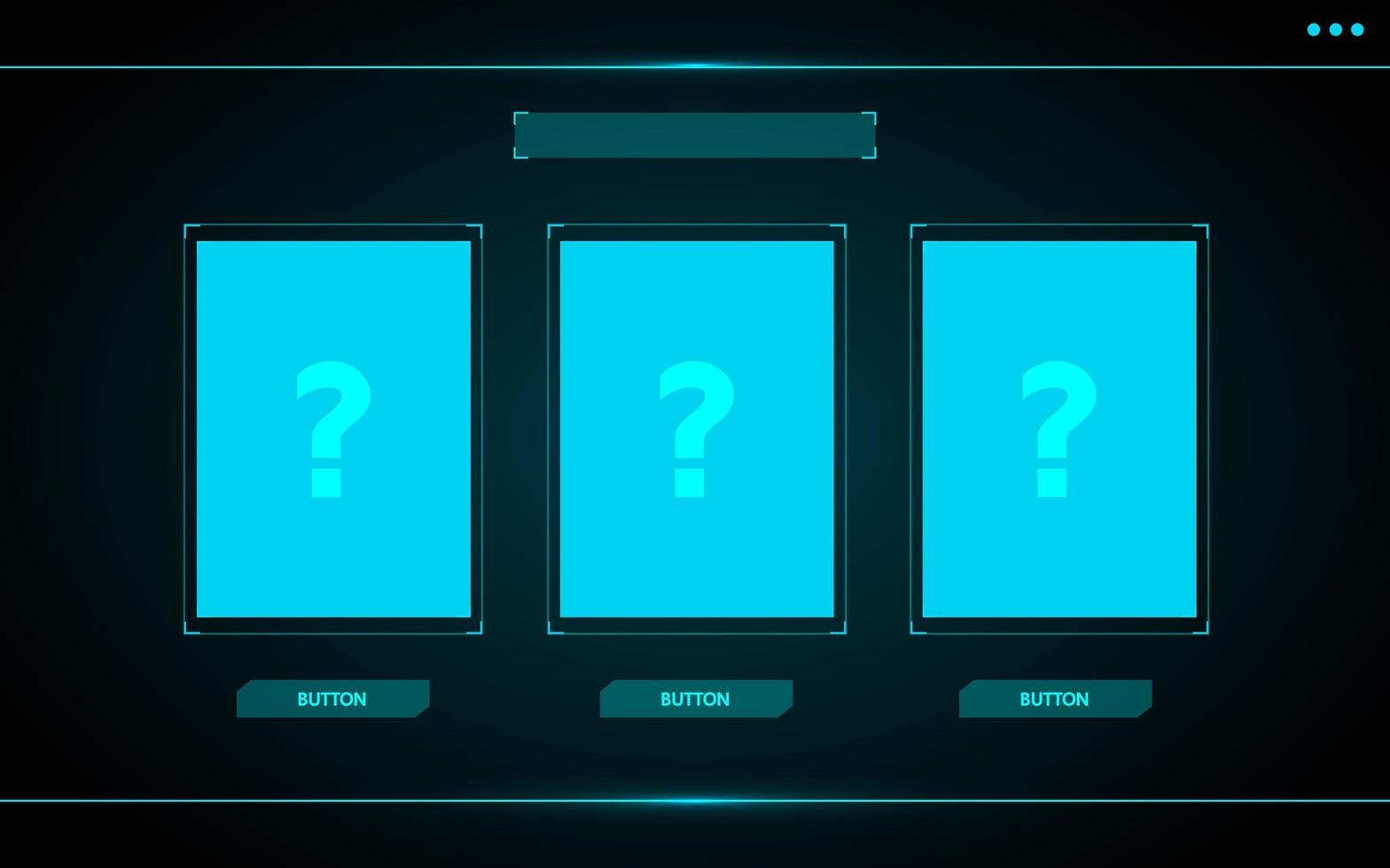 Choose a card game user interface hud vector