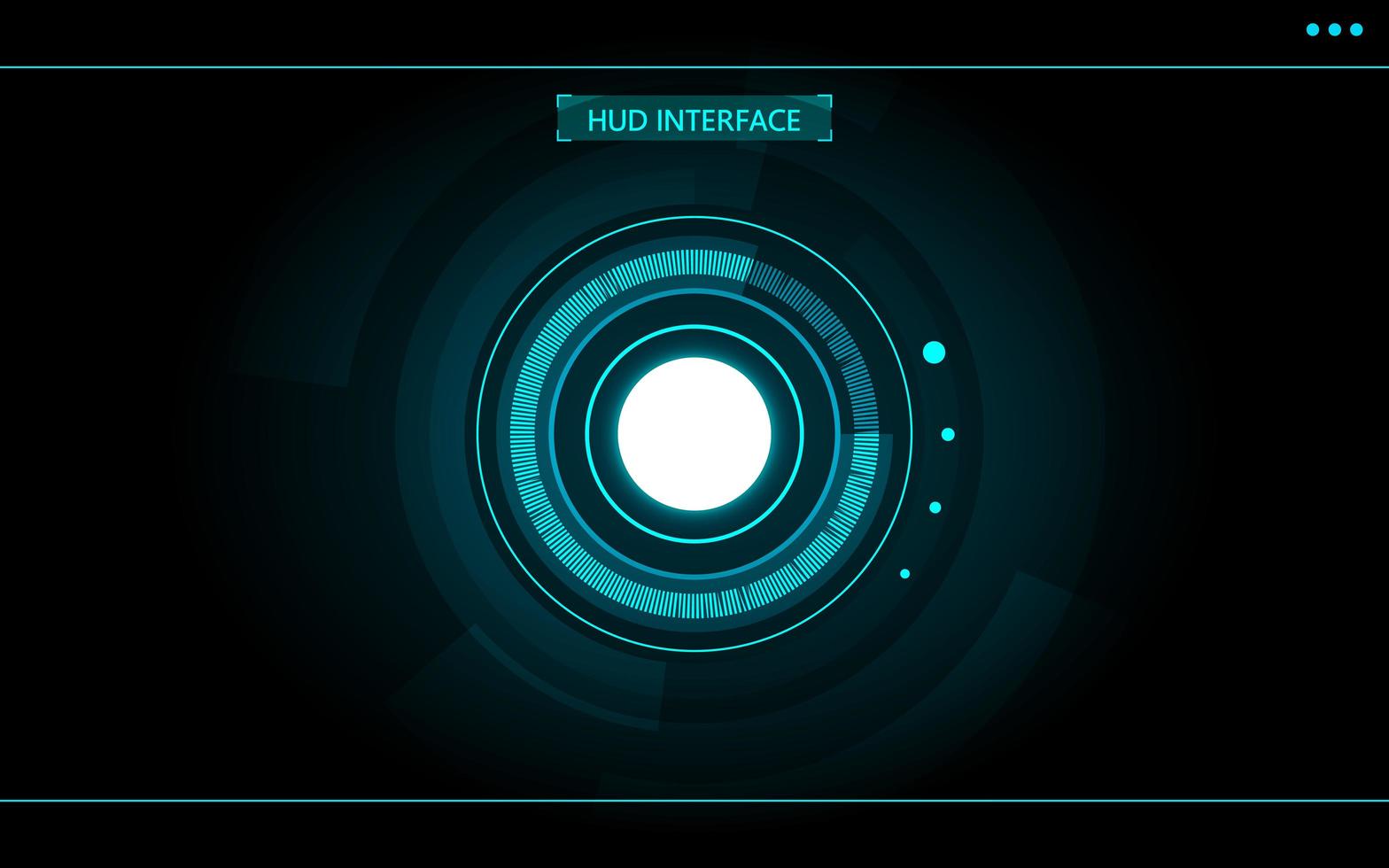 Blue circle abstract technology futuristic hud vector