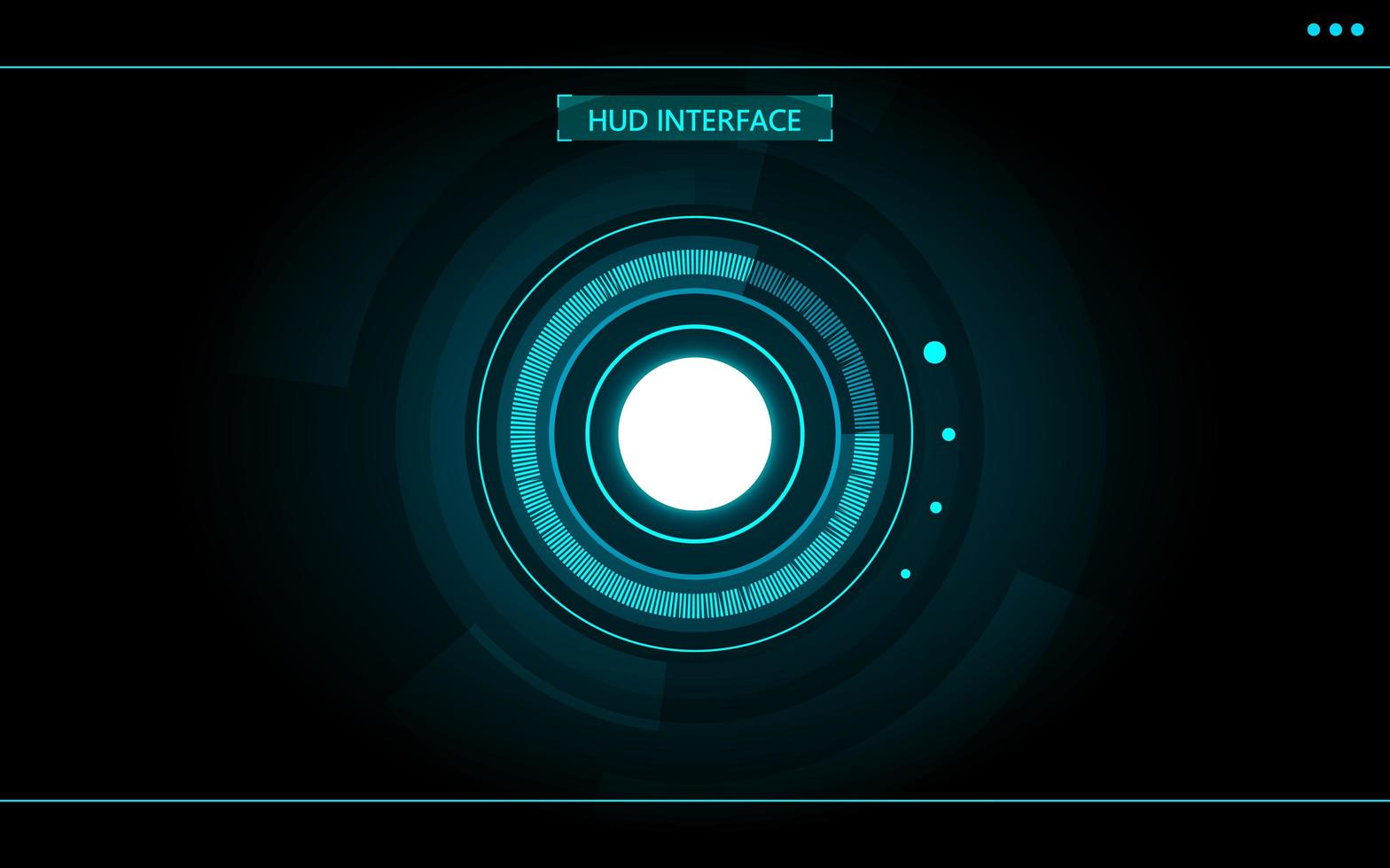 Blue circle abstract technology futuristic hud vector