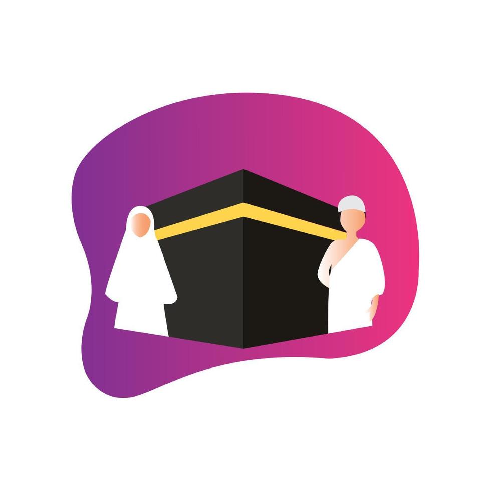 Muslim hajj design vector