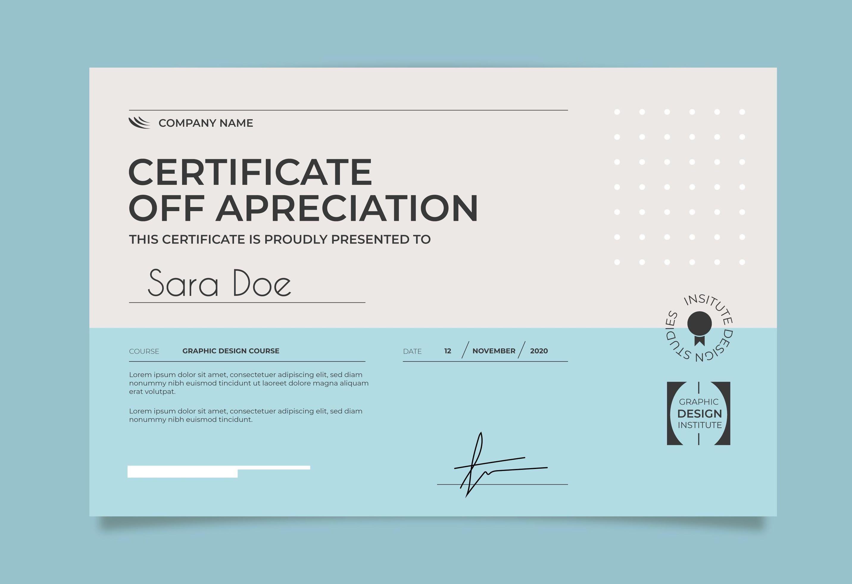 Blue and White Minimalist Certificate Template 1313974 Vector Art at Blue and White Minimalist Certificate Template 1313974 Vector Art at