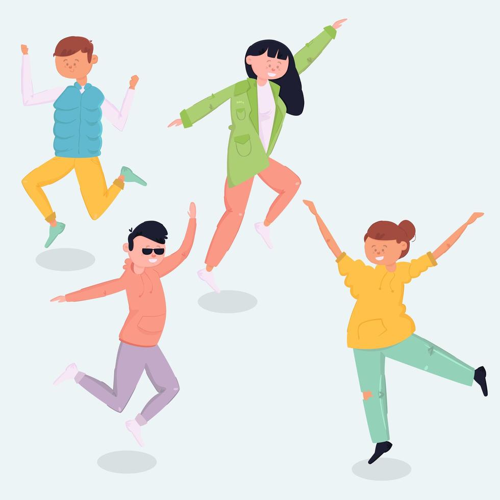 Youth day design with jumping people 1313976 Vector Art at Vecteezy