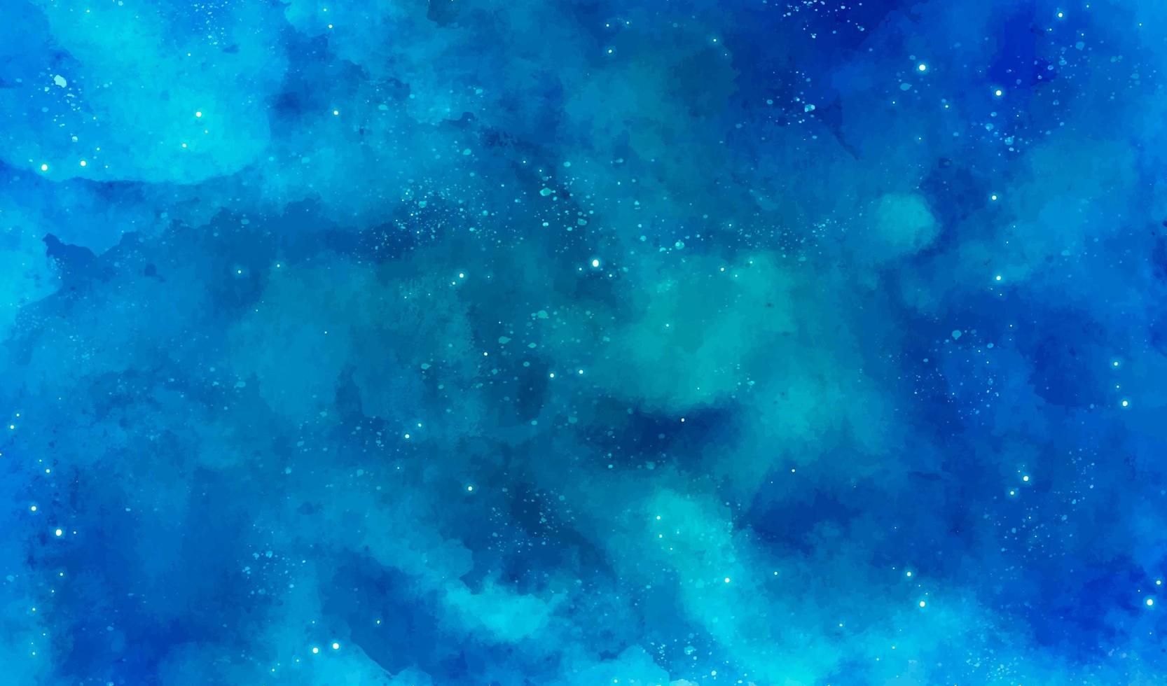 Mistic blue galaxy watercolor texture vector