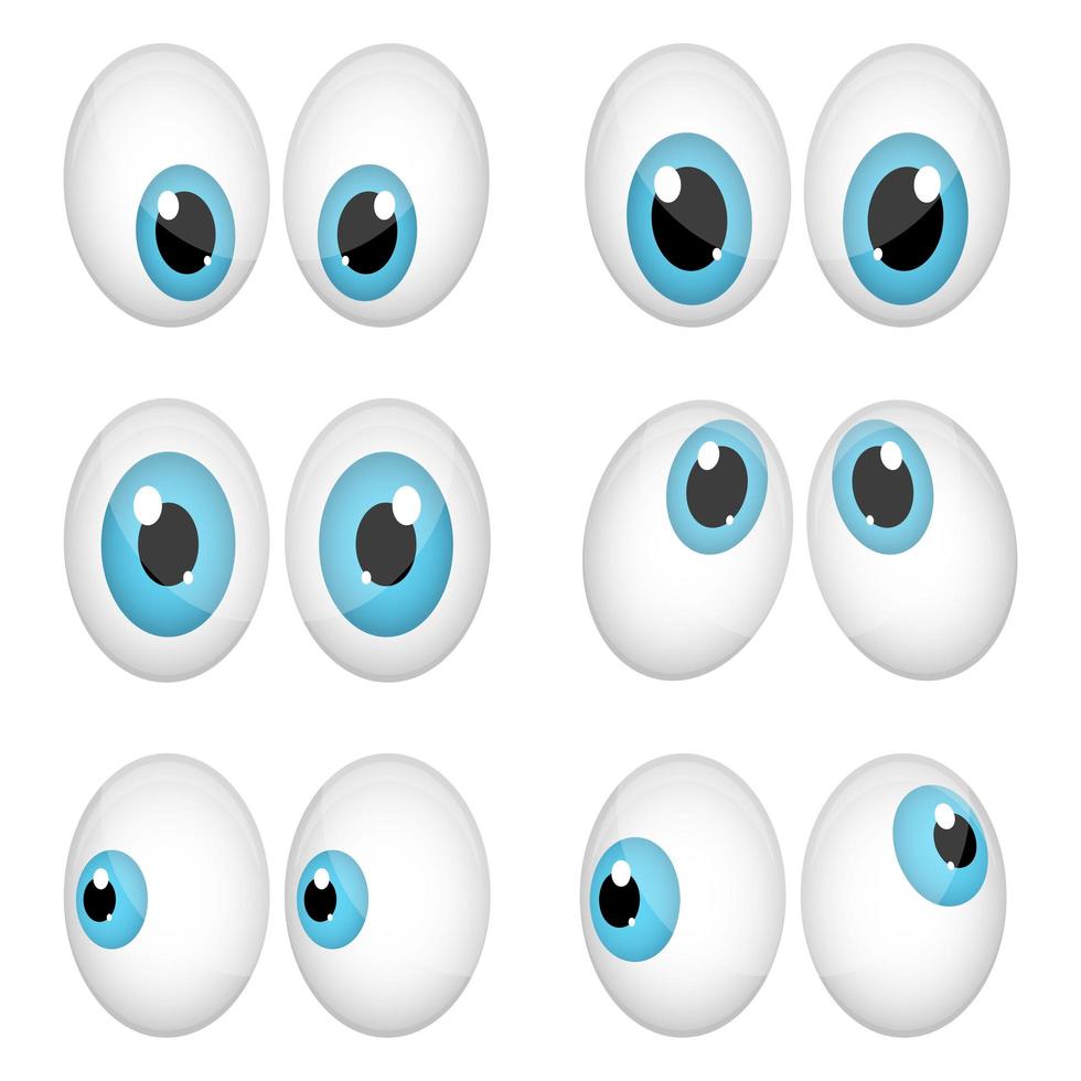 ojos de dibujos animados vector